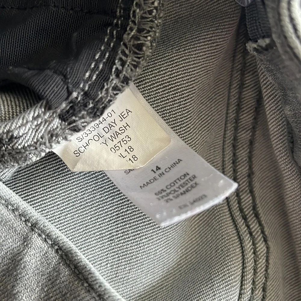 Athleta Girls School Day Jeans Gray Denim sz 14